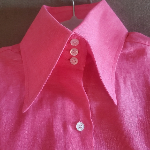 💯 Domenico Vacca Italian Linen Blouse - Picture 10 of 16